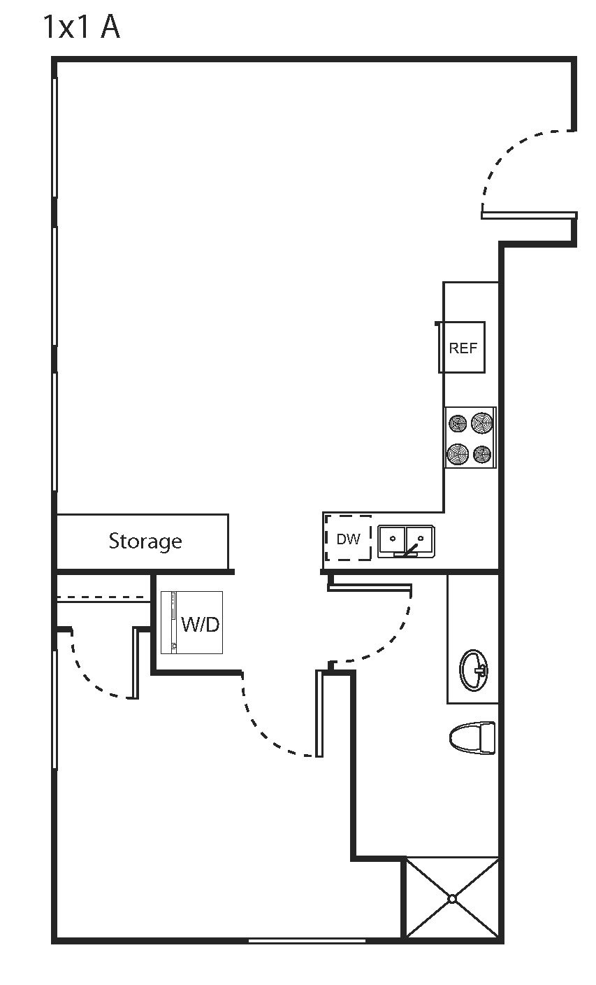 One Bedroom A 1 Bedroom, 1 Bath A